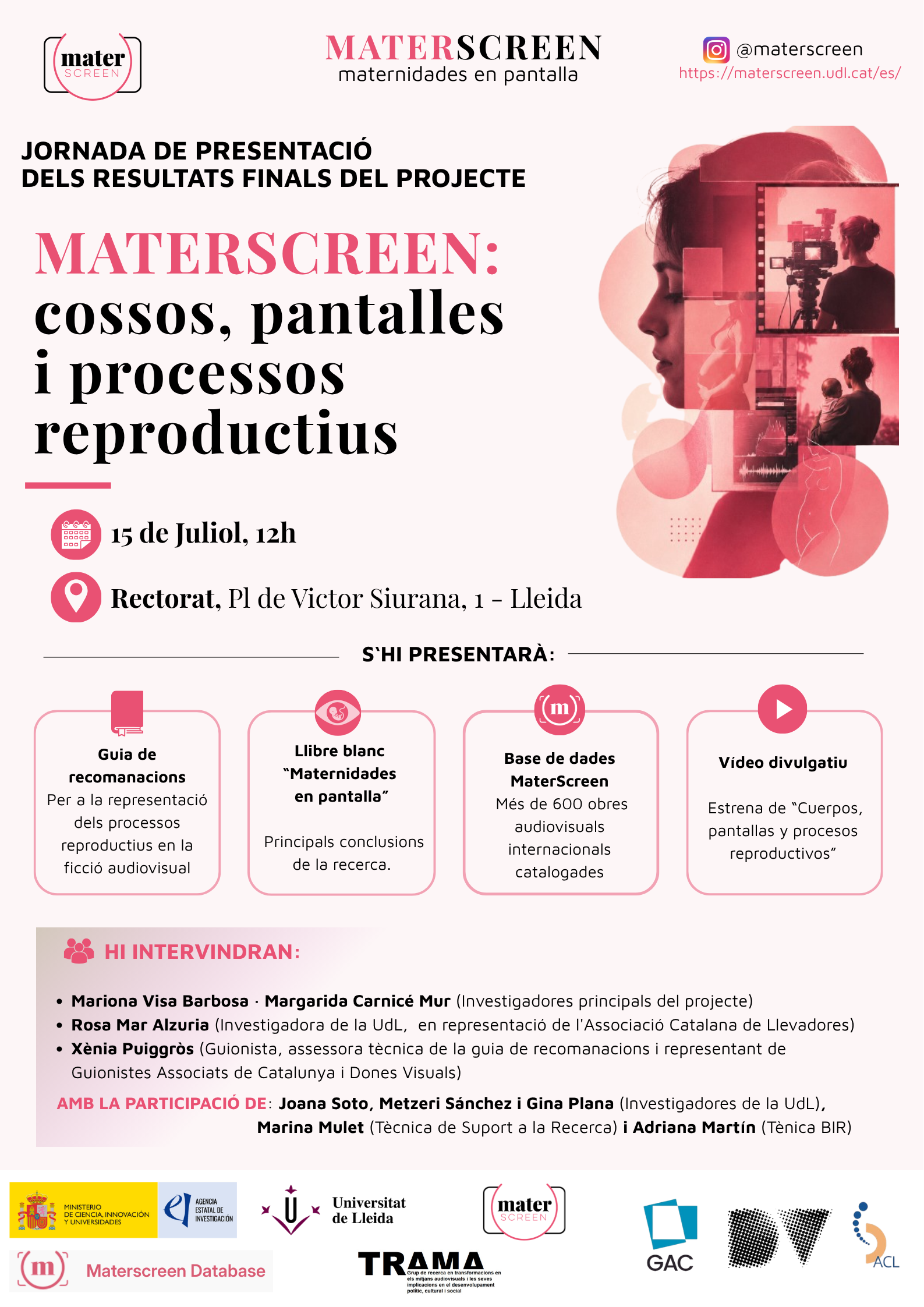 MaterScreen Maternidades en pantalla